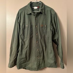 Wrangler long sleeve green button up size men’s large